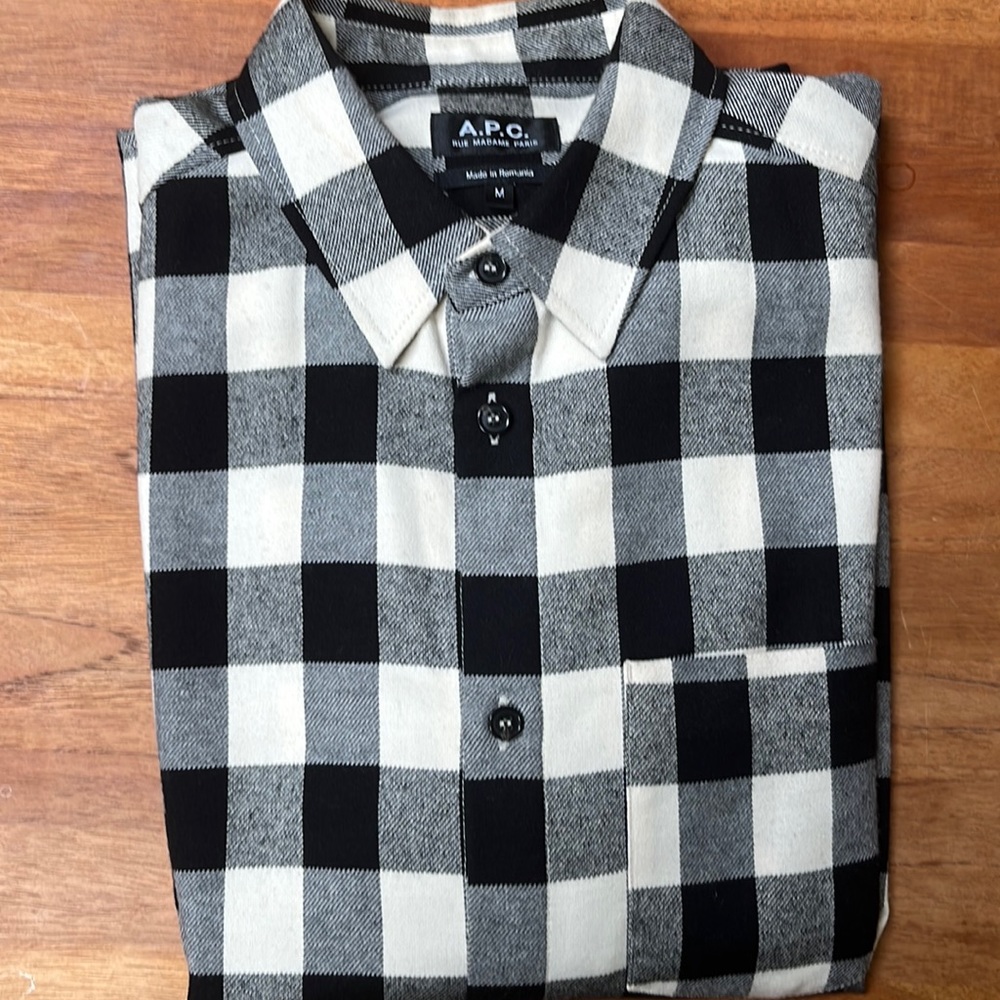 Apc long sleeve button down plaid - Picture 1 of 3